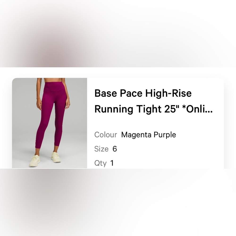lululemon athletica Magenta Purple Running Tights